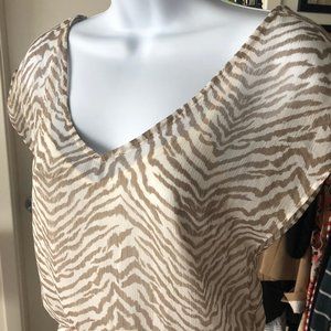 Express // Animal Print Peplum Top